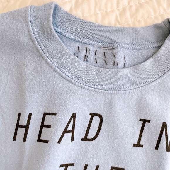 Ariana Grande Head in the Cloud Blue Sweatshirt - Picture 7 of 8